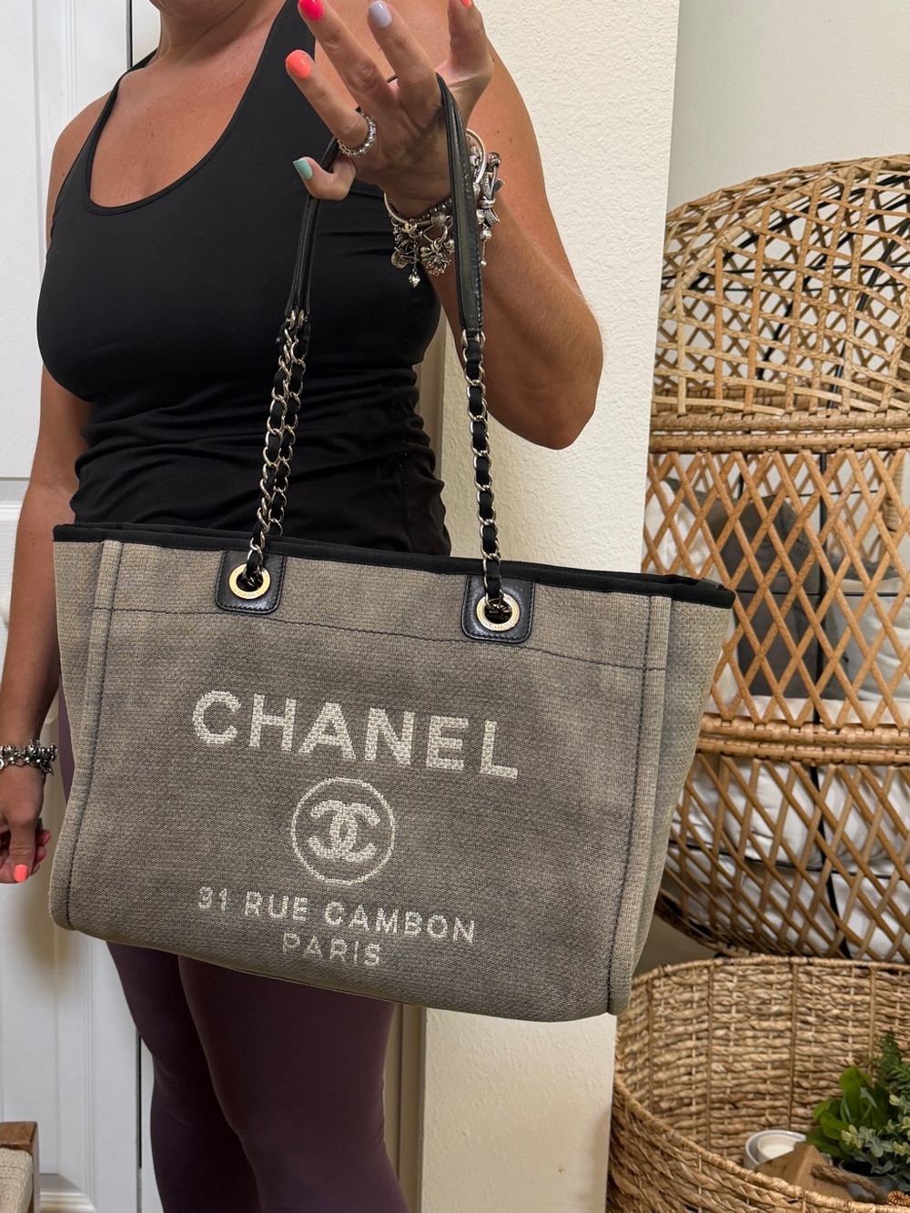 CHANEL Deauville Tote - Picture 15 of 16